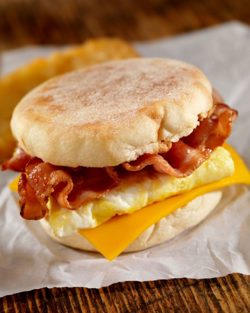 homemade bacon McMuffins