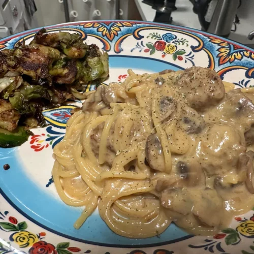 caramelized onion pasta