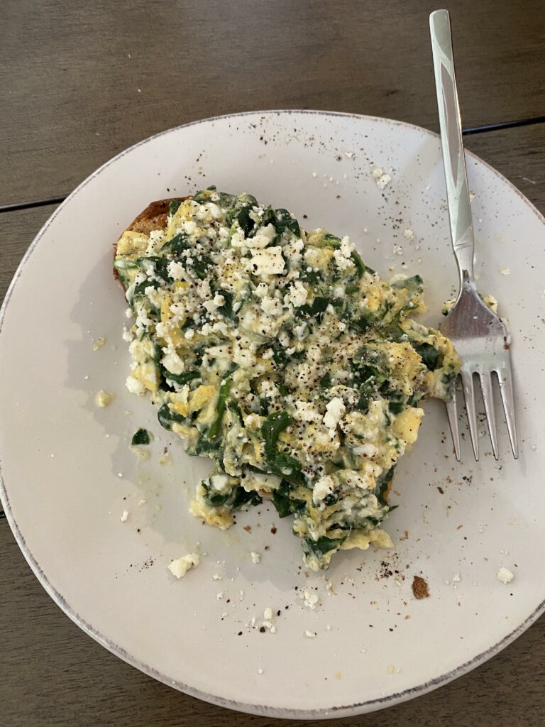 cottage cheese eggs with spinach